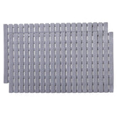 Kuber Industries Bath Mat | PVC Bathroom Mat | Shower Bath Mat | Floor Tub Mat | Bathroom Mud Mat | Anti-Skid Shower Bathroom Mat | JL-01B |Pack of 2| Gray